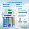 thumbnail image 2 of Max Water 5-Stage Home Drinking Reverse Osmosis System 50 GPD with 12 Water Filters, 2 of 6