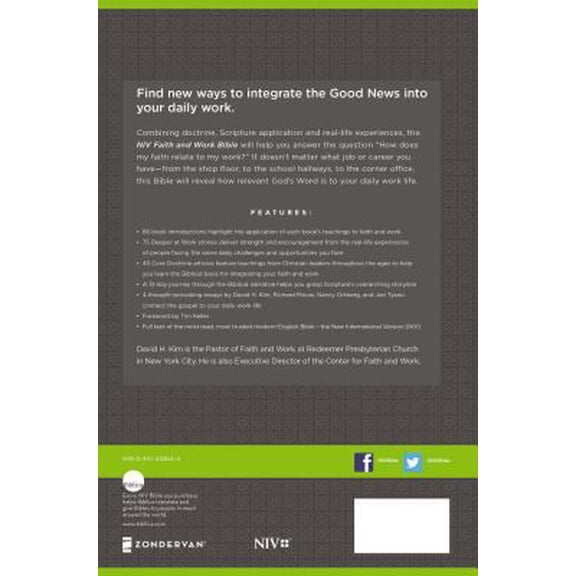 Pre-Owned NIV, Faith and Work Bible, Hardcover (Hardcover) 0310433649 9780310433644