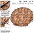 thumbnail image 4 of Vargottam 55 Inch Papasan Cushion Cover - Waterproof Outdoor Slipcover with 8 Ties & Side Zipper - Replacement Cover Only - Floral Theme, 4 of 7