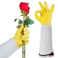 thumbnail image 3 of Guantes largos de jardinería para mujer a prueba de espinas, guante de jardín de cuero de vaca para poda de rosas para cactus, rosas y moras-L, 3 of 5