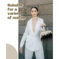 thumbnail image 6 of CAILDANL Women Ostrich Feather Tote Bag Fluffy Purse Clutch Feather Evening Handbag for Wedding, 6 of 7
