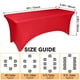 thumbnail image 5 of Mantel LGJIAOJIAO de spandex rojo de 6 pies para mesa rectangular, 5 of 7
