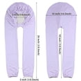 thumbnail image 3 of Long Bonnet 2-in-1 for Braids and Hair Protection, Pantyhose Shower Cap for Women, Purple, 3 of 6