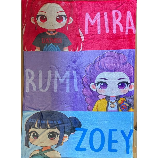 Exclusiva! Cobija Frazada Ultra Suave K-Pop Demon Hunters Guerreras Huntrix Anime Tierno Rumi Mira Zoey