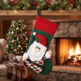 thumbnail image 6 of 3D Christmas Stocking Santa Snowman Reindeer Xmas Character Knitted Applique for Family Holiday Fireplace Mantel Tree Stair Wall Door Christmas Party Decorations by MPOISVA, 6 of 7