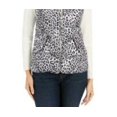 thumbnail image 3 of Charter Club Women's Animal-Print Quilted Vest Cloud Combo Size Small, 3 of 3