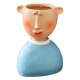 thumbnail image 1 of Lindo retrato de busto de cabeza humana, maceta, florero artístico Azul, 1 of 8