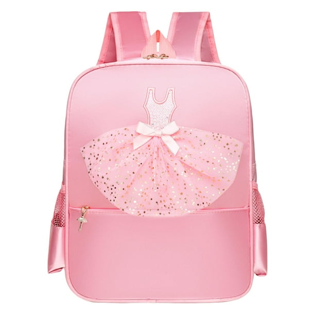 Bolsa de ballet de poliéster, ligera, portátil, bonita, con correa de hombro ajustable. decoración del vestido de encaje