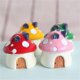 thumbnail image 3 of Miniature Fairy Garden Mushroom House Ornament mini house Plant Pot Figurine DIY Outdoor Decor Home Decoration (Bright Red), 3 of 3