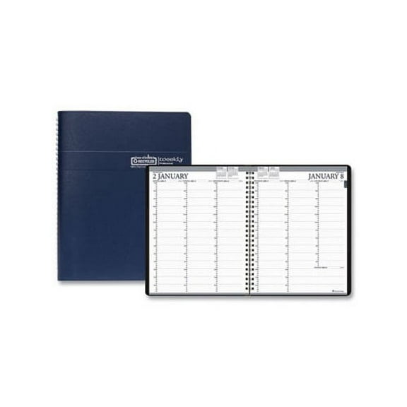 Recycled Professional Weekly Planner 15-Min Appointments, 11 x 8.5, Blue, 2022