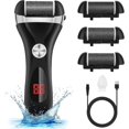 thumbnail image 1 of Rechargeable Electric Foot Callus Remover Kit with 3 Roller Heads - 2 Speeds, Battery Display, 1 of 5