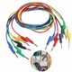 thumbnail image 1 of Kenally 5 uds Cable de prueba de conector banana P1036 15A 1000V rojo amarillo verde azul negro con cable de conector banana de doble extremo Medidores de medidas dimensionales, 1 of 5