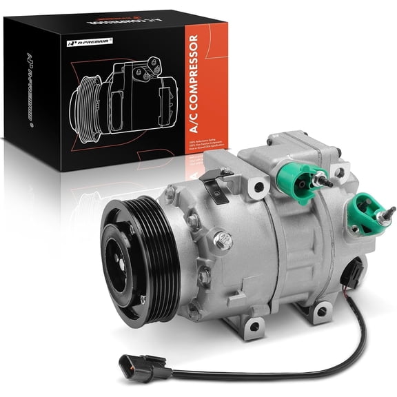 A-Premium Air Conditioner AC Compressor with Clutch Compatible with Hyundai Genesis 3.8L 2014-2016, Genesis G80 3.8L 2017, G90 3.3L 2017-2019
