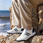 CMR CHAMARIPA Height Enhancing Shoes - Casual Men's White Elevator Sneakers 7CM / 2.76 Inches