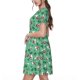 thumbnail image 2 of Balery Christmas French Bulldog Vestidos sueltos de manga corta para mujer, vestidos de verano 2025, vestidos casuales de corte A con vuelo., 2 of 6