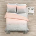 thumbnail image 2 of Lush Decor Glitter Ombre Metallic Print Comforter Blush/Gray 5Pc Set Full/Queen, 2 of 8