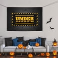 thumbnail image 3 of DouZhe Under Construction Yellow Stripes Sign Banner, Hanging Banners Backdrop Festive Party Decor for Indoor Outdoor, 47 x 71 Inches, 3 of 7