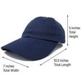 thumbnail image 3 of DALIX Unisex Unstructured Cotton Cap Adjustable Hat Navy Blue, 3 of 3