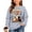 Light Gray, variant on Venzia Women Cute Fall Sweatshirt, Retro Pumpkin Black Cat Cartoon Graphic Crewneck Casual Autumn Pullover Top