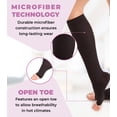 thumbnail image 6 of ITA-MED Unisex Microfiber Open Toe Knee High Graduated Compression Stockings (25-35mmHg): H-304(O), 6 of 7