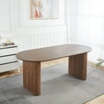 thumbnail image 1 of Noble House Extendable Round Dining Table, from robust MDF with wood - veneer coating,Walnut, 1 of 10