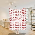 thumbnail image 4 of PEONAVET Throw Blanket for Women Valentines Heart Blanket Soft Flannel Lightweight Throw Blanket for Couch Sofa All Seasons Cozy Warm Blankets for Kids Adults Use On Sofa Couch Bed Office, 4 of 6
