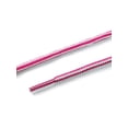 thumbnail image 4 of INSPIRE CHIC Unisex Round Rope Dual Colored Striped 1/5 Thick Boot Shoelace 150cm / 59.05" White Fuchsia, 4 of 4