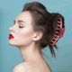 thumbnail image 4 of Hair Claw Clips Hair Accessories for Women Strong Hold Large Hair Clip (Matte Black+Orange+Purple), 4 of 5