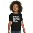 thumbnail image 5 of Worlds Okayest Niece Family Love Girls Kids T Shirt Tees Teen Brisco Brands L, 5 of 5