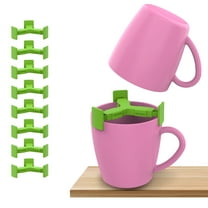 8 PCS Coffee Mug Organizers and Storage Cup Stacker Kitchen Cabinet Shelf Organizer Space Saving Expandable Holder for Mugs Tea Cup