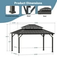 thumbnail image 2 of Modern Shade 12' x 14' Steel Outdoor Patio Canopy Hardtop Gazebo with Solar LED Light, 2 of 9