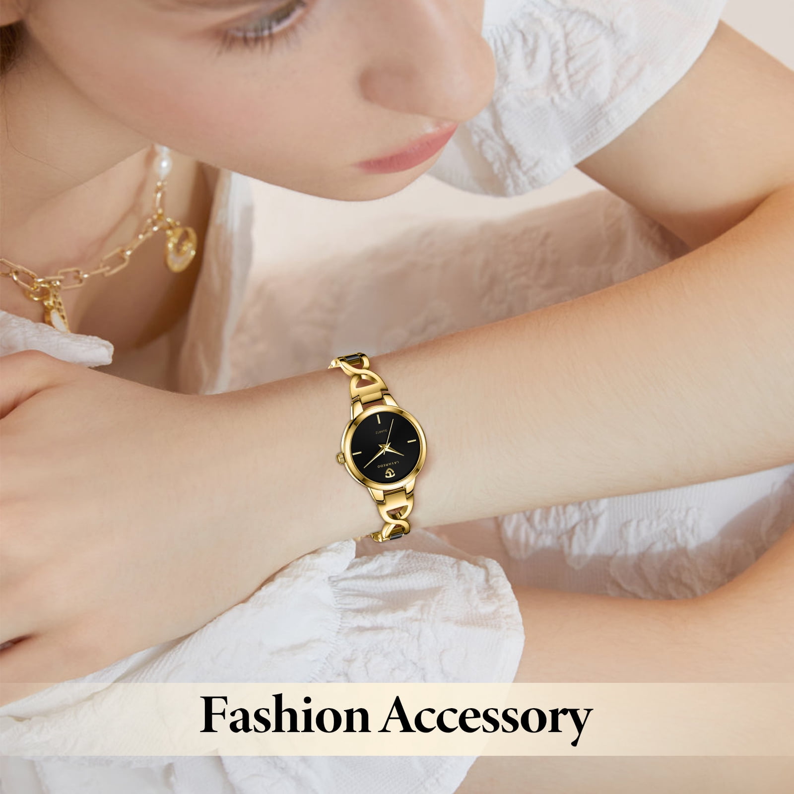 Watches for Woman Elegant Bangle Watch for Women with Adjustable Strap 3ATM Water Resistance Gift for Woman