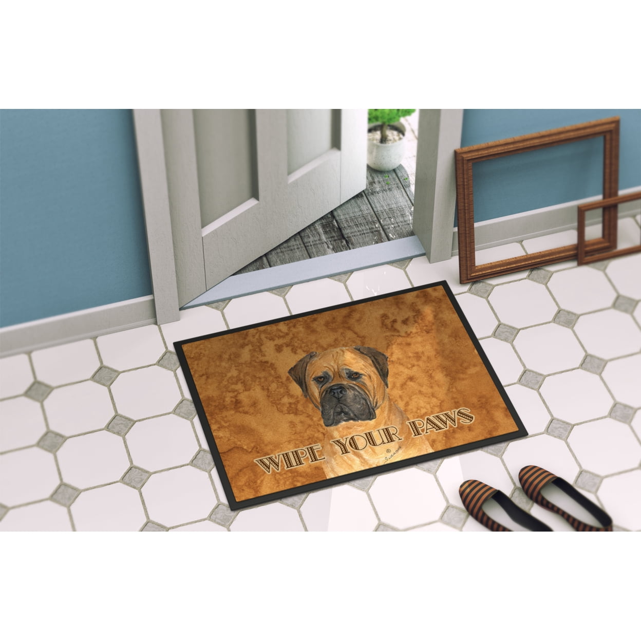 Carolines Treasures SS4883JMAT Bullmastiff Wipe your Paws Doormat 24x36 36"L x 24"W multicolor
