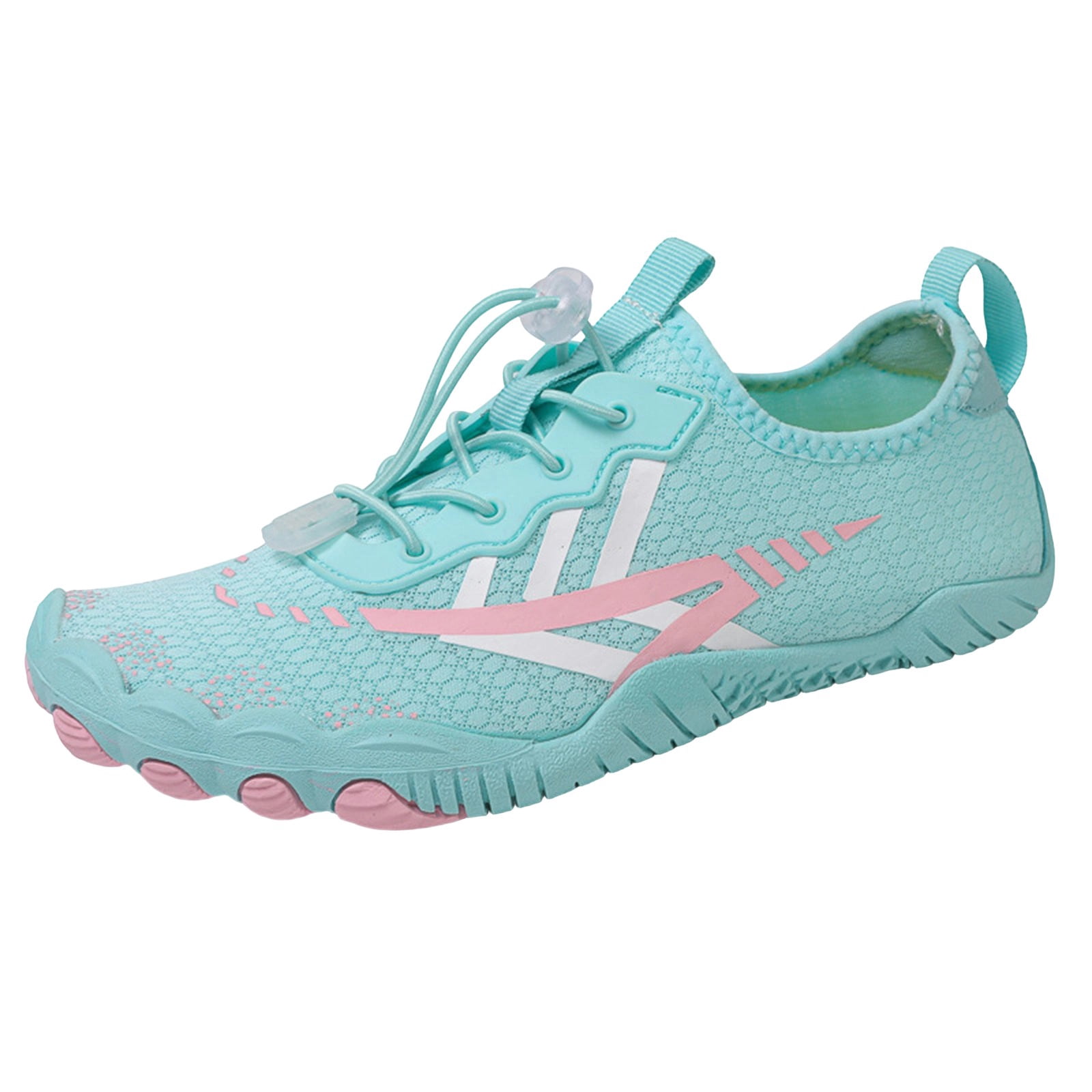 Women's Outdoor -Sport Sneakers Water Shoes for Hiking Walking Cycling Fishing Beach - Non- Breathable Quick-Drying Lightweight Comfortable with Elastic Lock Lace System