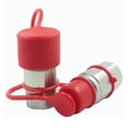 thumbnail image 2 of 3/4Inch NPT Skid Steer Flat Face Hydraulic Quick Connect Couplers/Couplings Set W/Dust Caps, 2 of 5