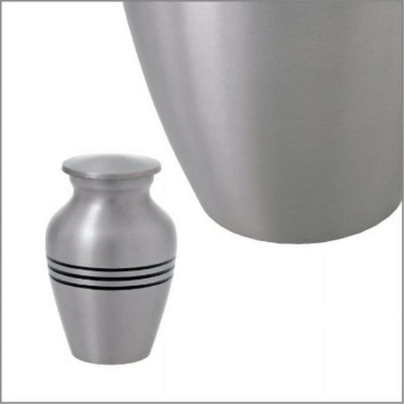 Memorial Gallery 7952E 3 in. Traditional Pewter Urn