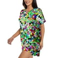 thumbnail image 2 of Xecao Colorful Tie Dye Stained Glass print Swimsuit for women, Summer-ready, sporty style.Quick-dry fabric. Many sizes & colors., 2 of 9