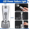 thumbnail image 2 of 3 Pack 4 in 1 LED Emergency Lights for Home Power Failure, Rechargeable Plug in Flashlight Motion Sensor Night Light, Automatic Turn On Power Outage Light for Home Hurricane Supplies (Silver), 2 of 7