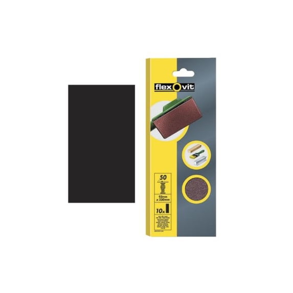 Flexovit - 1/3 Sanding Sheets Plain Medium 80 Grit (Pack 10)