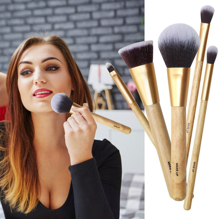 Makeup Brushes 8 Pieces Small Makeup Set Cosmetics Face Powder Foundation Eyeshadow Makeup Tool Travel Size Denim Brush Makeup Brush Kits for