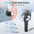 thumbnail image 2 of 3-Axis Gimbal Stabilizer For Smartphone - Handheld Phone Gimbal W/ Remote Auto Inception Dolly Zoom Foldable Gimbal For Iphone 12 11 Pro Max Samsung S20 For Youtube Vlog (Black), 2 of 6