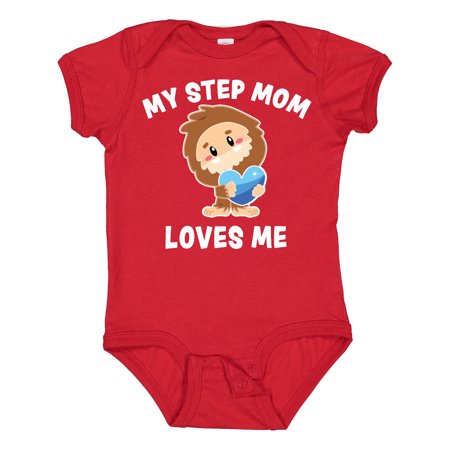 

Inktastic Cute Bigfoot My Step Mom Loves Me Gift Baby Boy Bodysuit