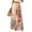 Khaki, variant on Women's Floral Print Palazzo Pants - High Waist Wide Leg Bohemian Summer Casual Trousers with Elastic Waist ,Beige,L