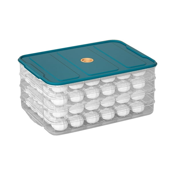 Contenedores de Almacenamiento de Alimentos Caja de Almacenamiento de Dumplings, Caja de Congelación, Caja de Almacenamiento de Refrigerador, Tapa, Caja de Almacenamiento de Dumplings, Caja de Almacen