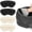 Black 1+ Beige 1, variant on Skyfoot Heel Grips Liner Cushions Inserts, Full Cover Heel Filler Pads for Loose Shoes, Shoe Too Big, Improved Shoe Comfort and Fit, Heel Protector to Prevent Heel Blister