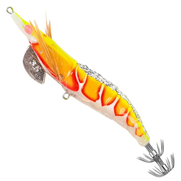 Señuelo de Pesca WDOplteas calamar anzuelo luminoso Doble Biomimético