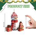 thumbnail image 3 of Clearance Under $1 Flat Acrylic Snowman Christmas Ornament with Knit Hat and Plaid Scarf - Style 4, 3 of 5