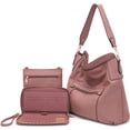 thumbnail image 1 of Bolso bandolera Idesort grande para mujer rosa con monedero, 1 of 7