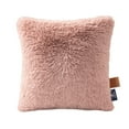 thumbnail image 2 of Phantoscope Plush Fluffy Alpaca Fleece Throw Pillow, 20"x 20", Pink, 1 Pack, 2 of 4