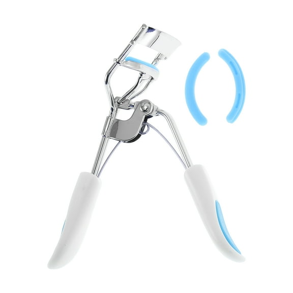 Unique Bargains 1 Pcs Women Convenient Eyelash Curler for Business Travel Carbon Steel PS White Blue